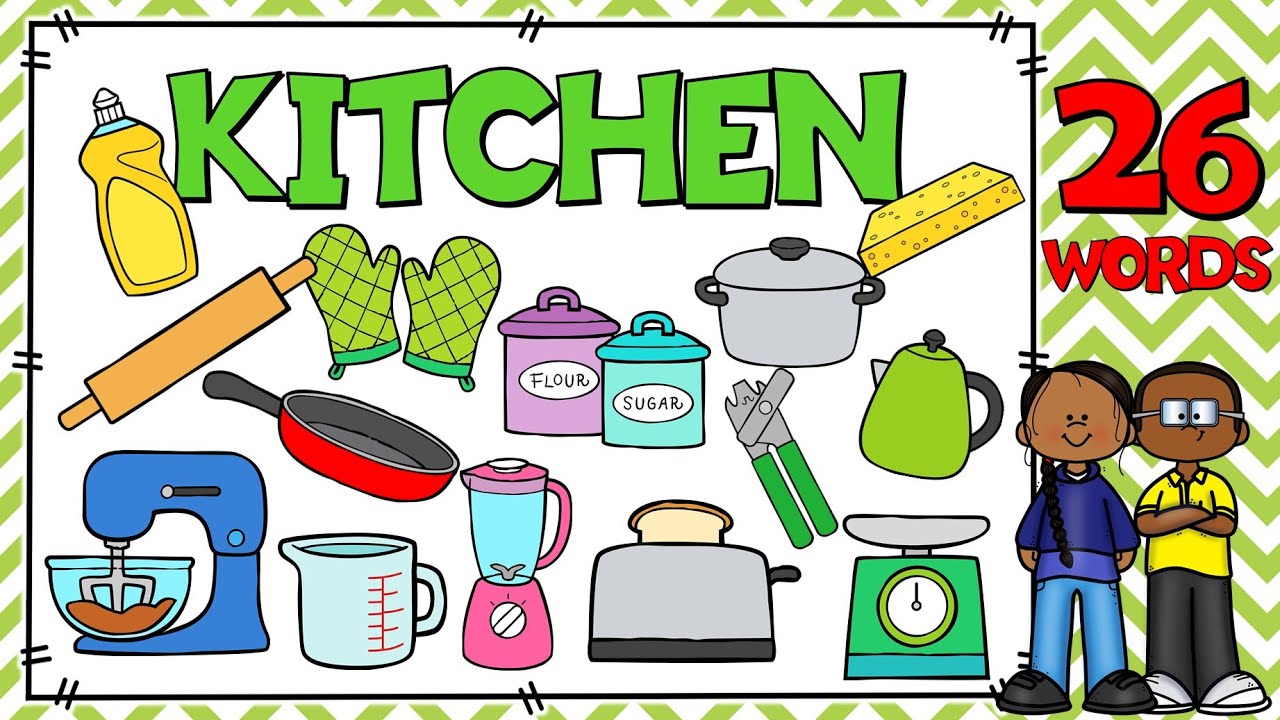 kitchen utensilios de cocina en ingles