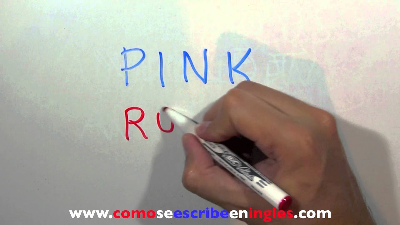 color rosa en ingles como se escribe