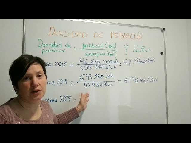 como calcular la densidad de poblacion