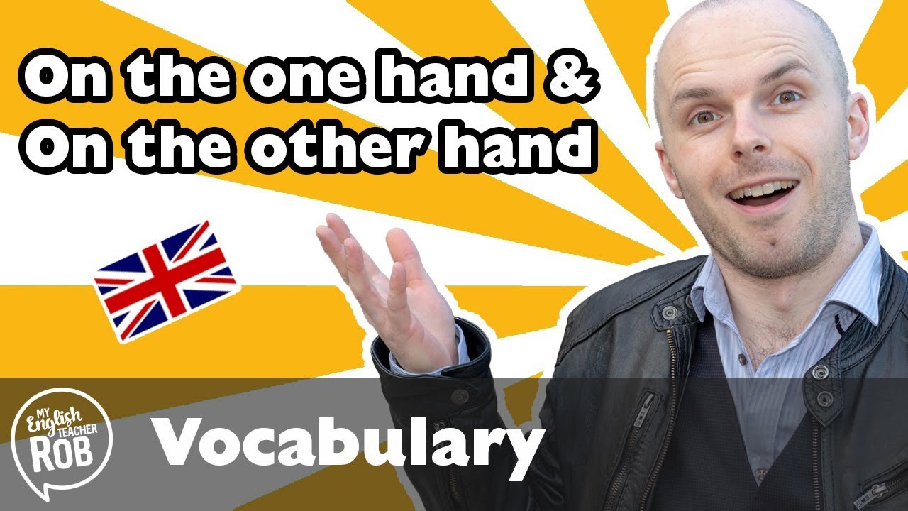 in one hand on the other