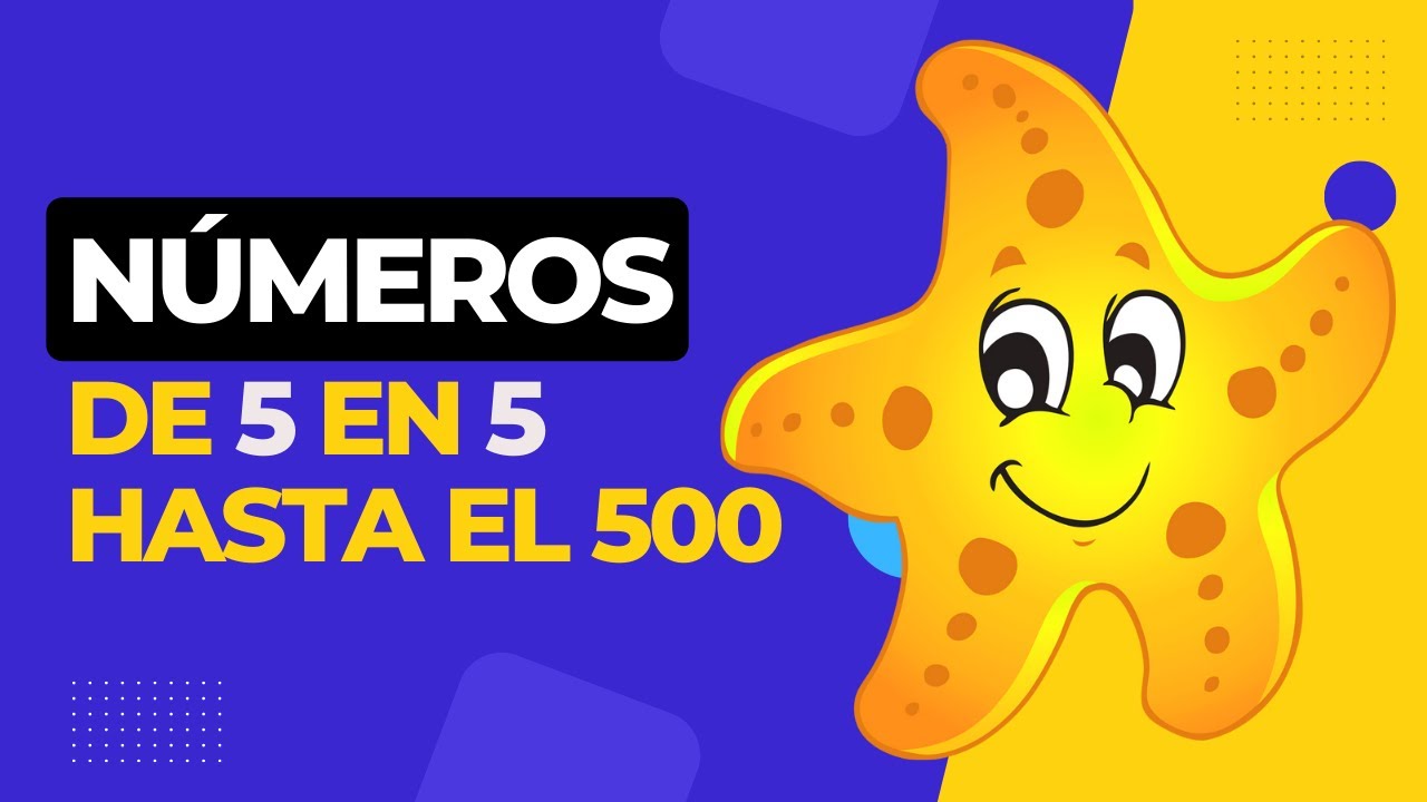 numeros de 5 en 5 al 500 en ingles