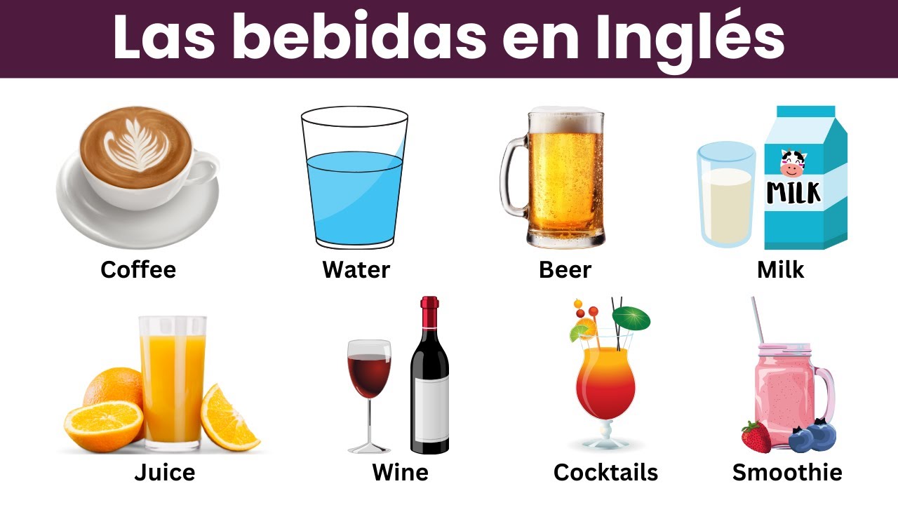cómo se escribe bebidas en inglés