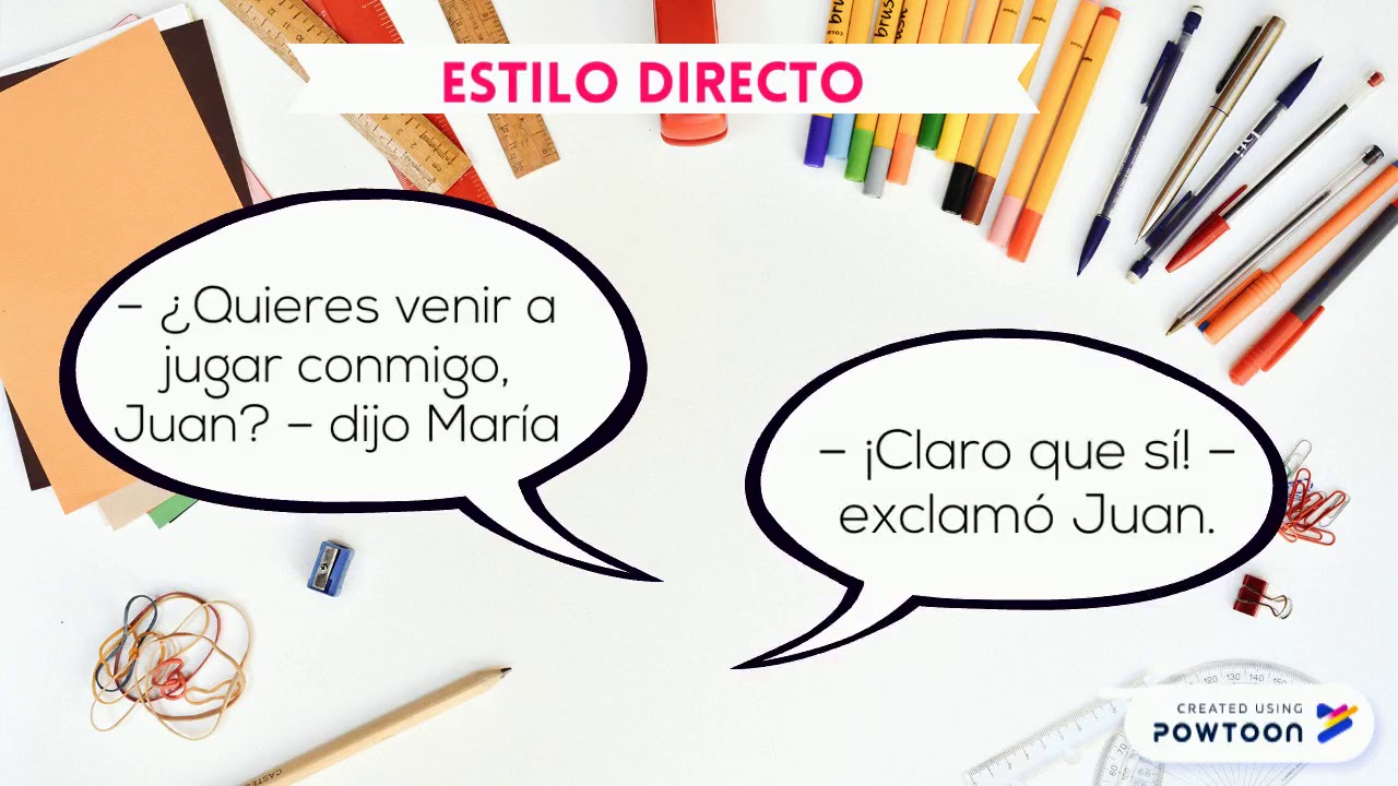 dialogo en estilo directo e indirecto