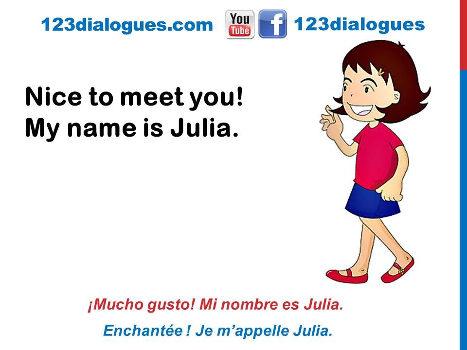 ejemplo de diálogo familiar corto en inglés