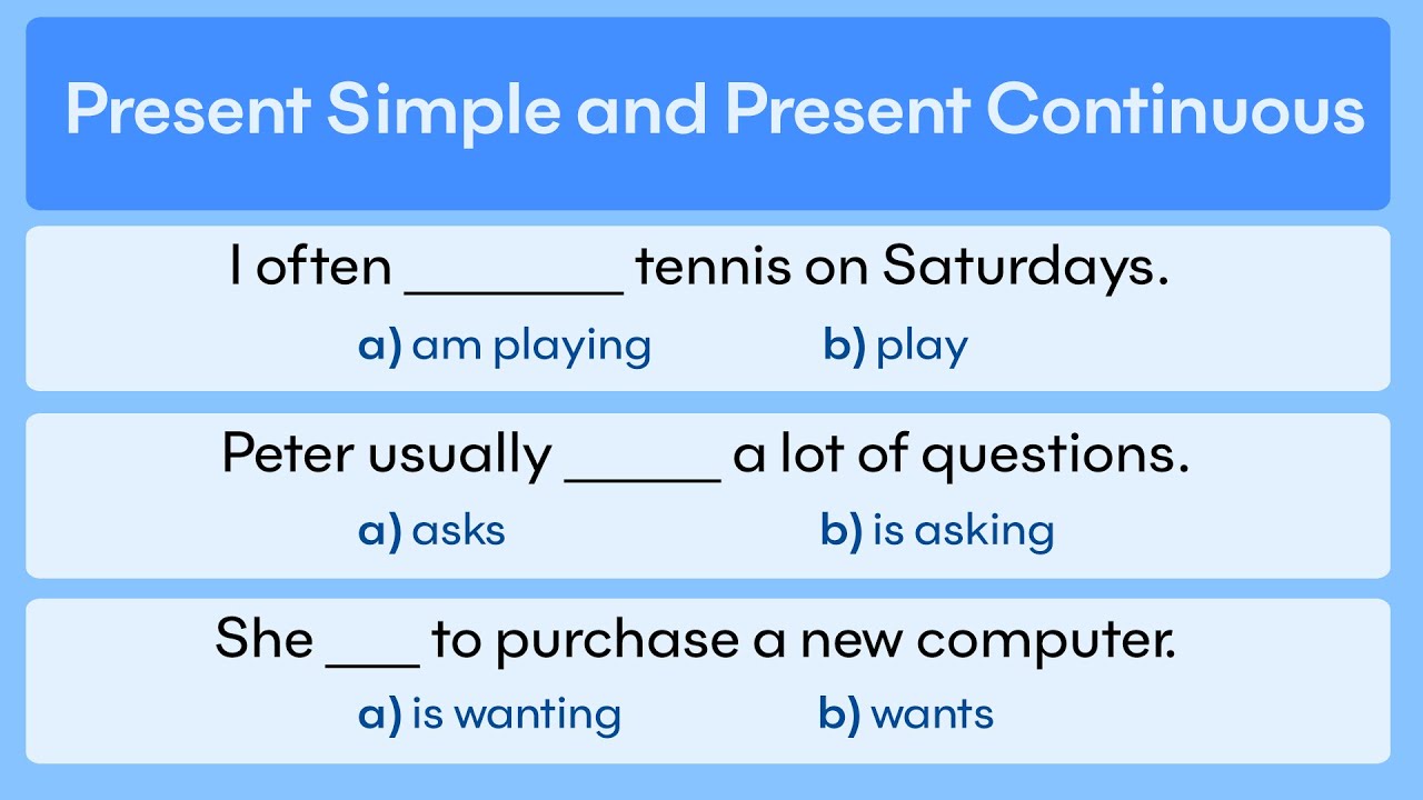 fichas interactivas present simple and present continuous