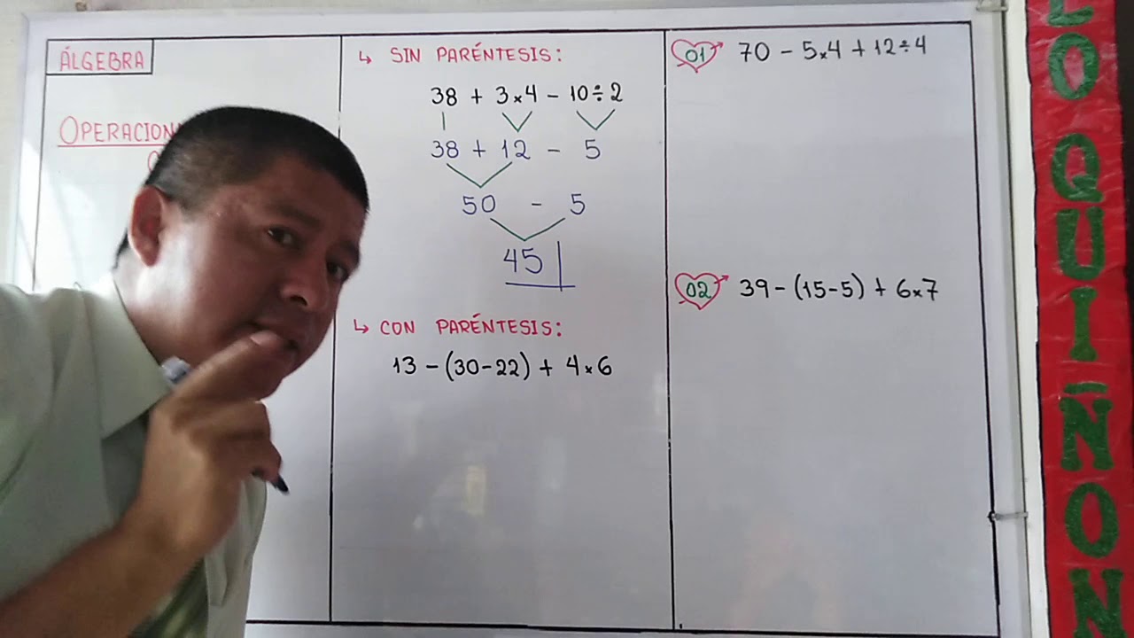 operaciones combinadas para cuarto de primaria