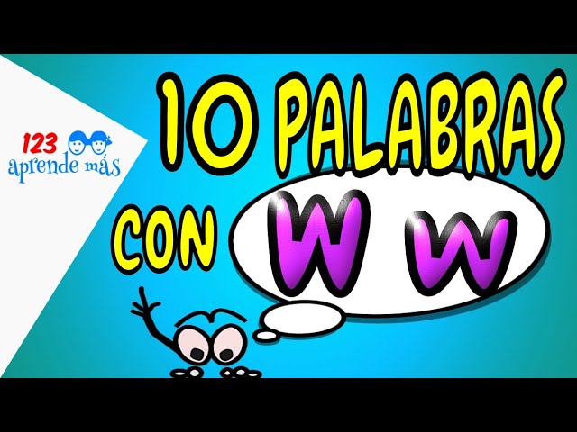 palabras con w en español para niños