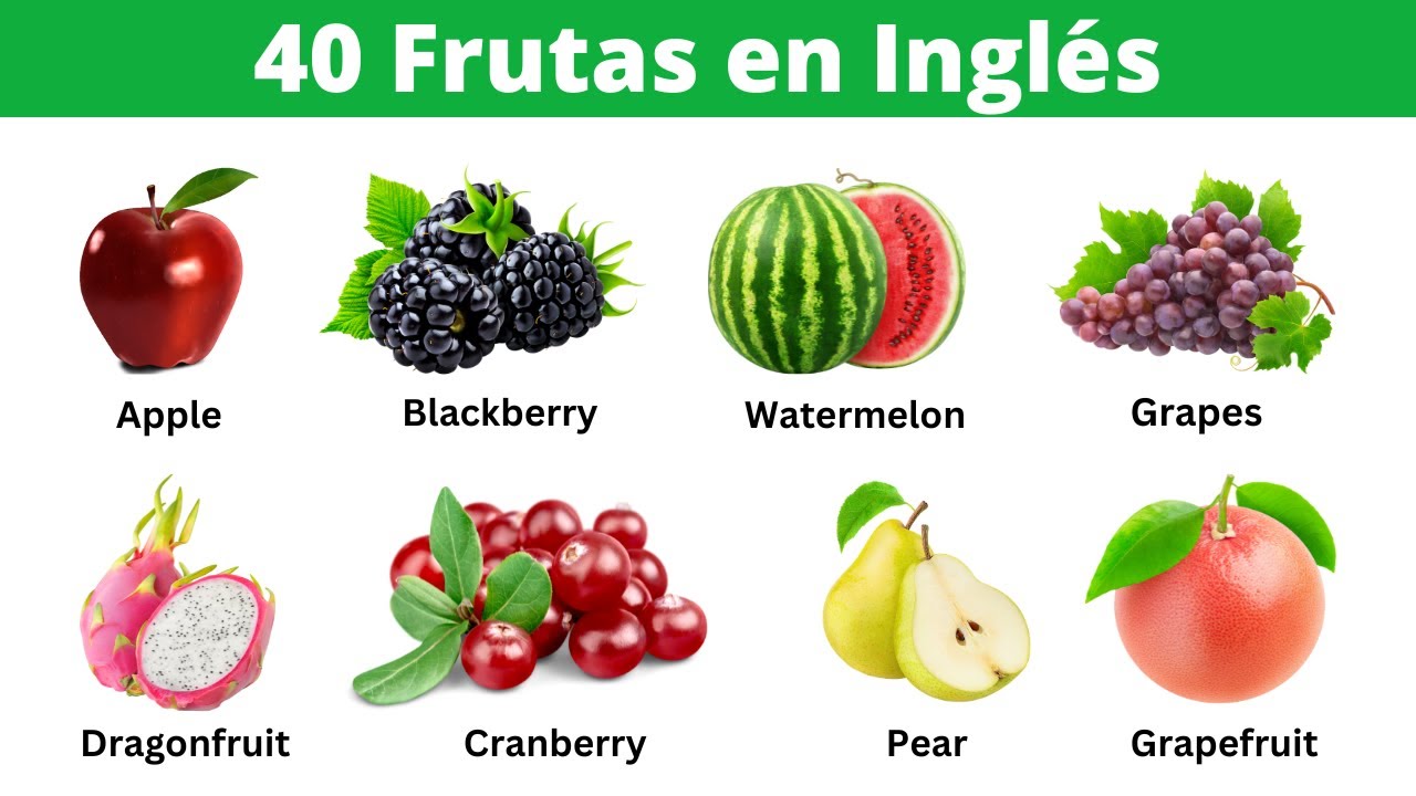 10 nombre de frutas en inglés