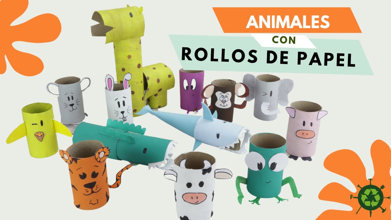 animales con rollos de papel higiénico