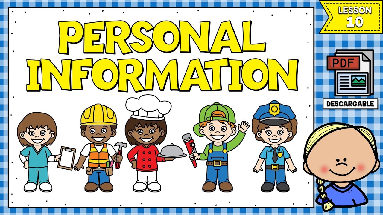 ejercicios de informacion personal en ingles para niños