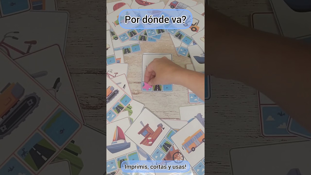 fichas medios de transporte para imprimir