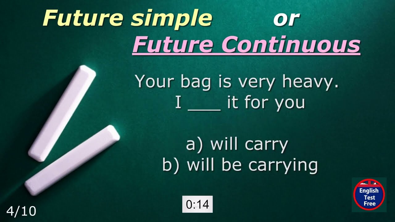 future simple or future continuous exercises
