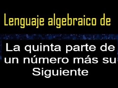 la quinta parte de un número