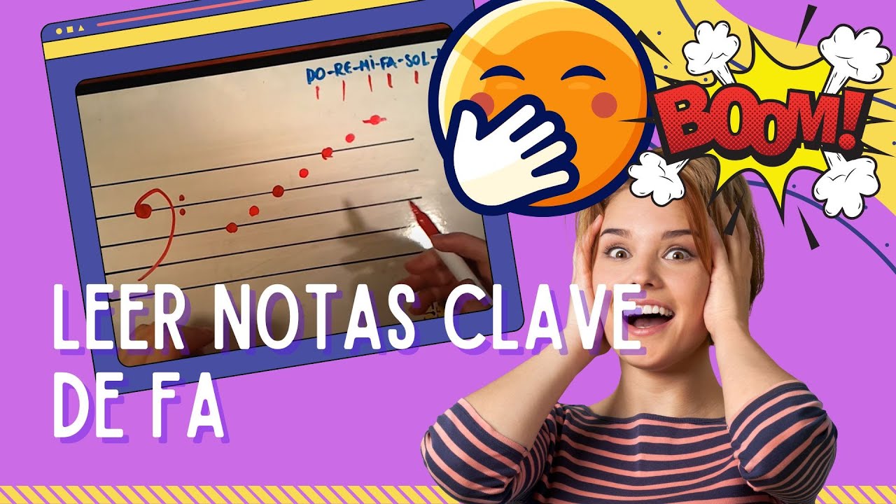 notas musicales en clave de fa