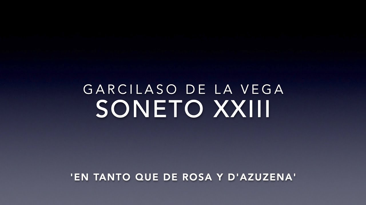 soneto xxiii garcilaso de la vega