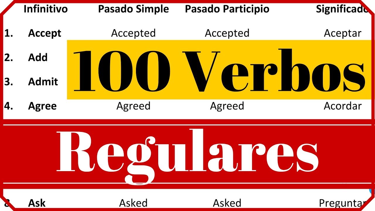 verbos regulares mas usados en ingles