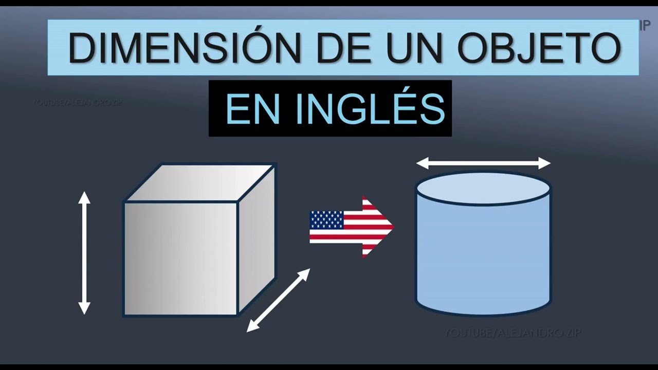 ancho largo y alto en ingles