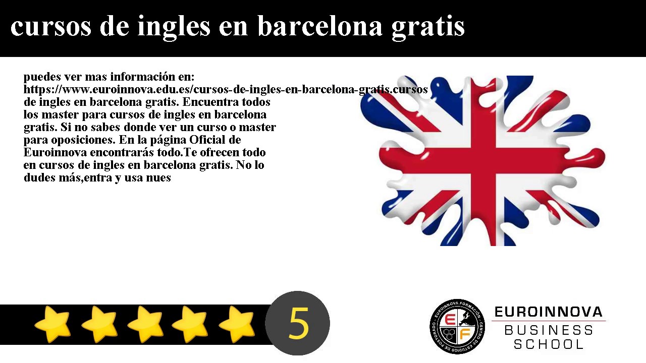 cursos de inglés en barcelona gratis