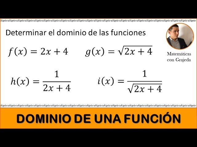 ejercicios del dominio de una funcion