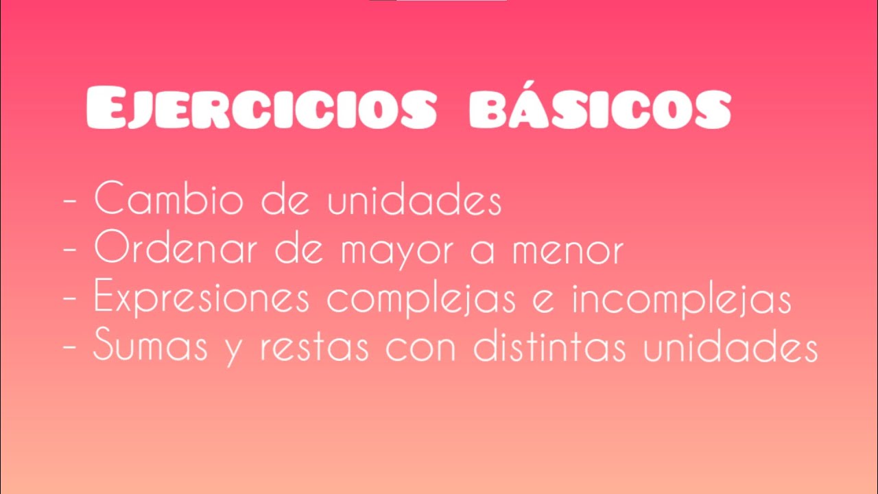 ejercicios unidades de medida 4 primaria