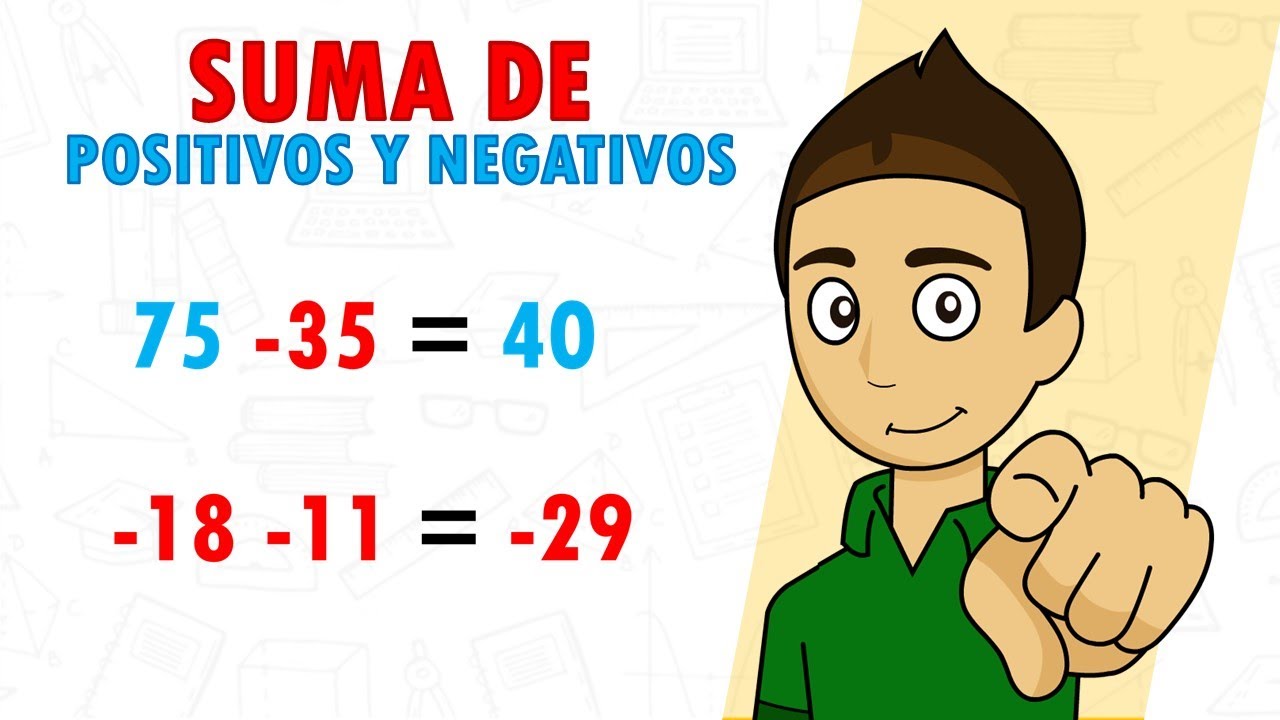 operaciones con numeros positivos y negativos