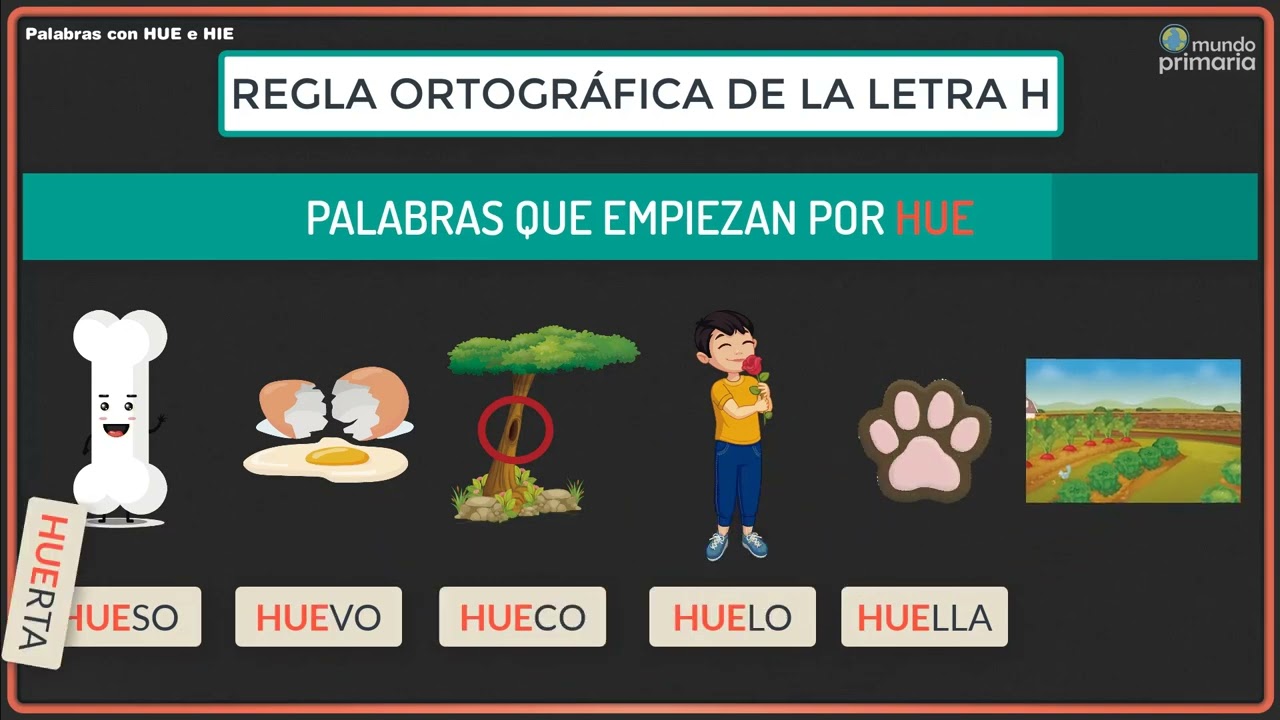 palabras que empiezan por hie y hue