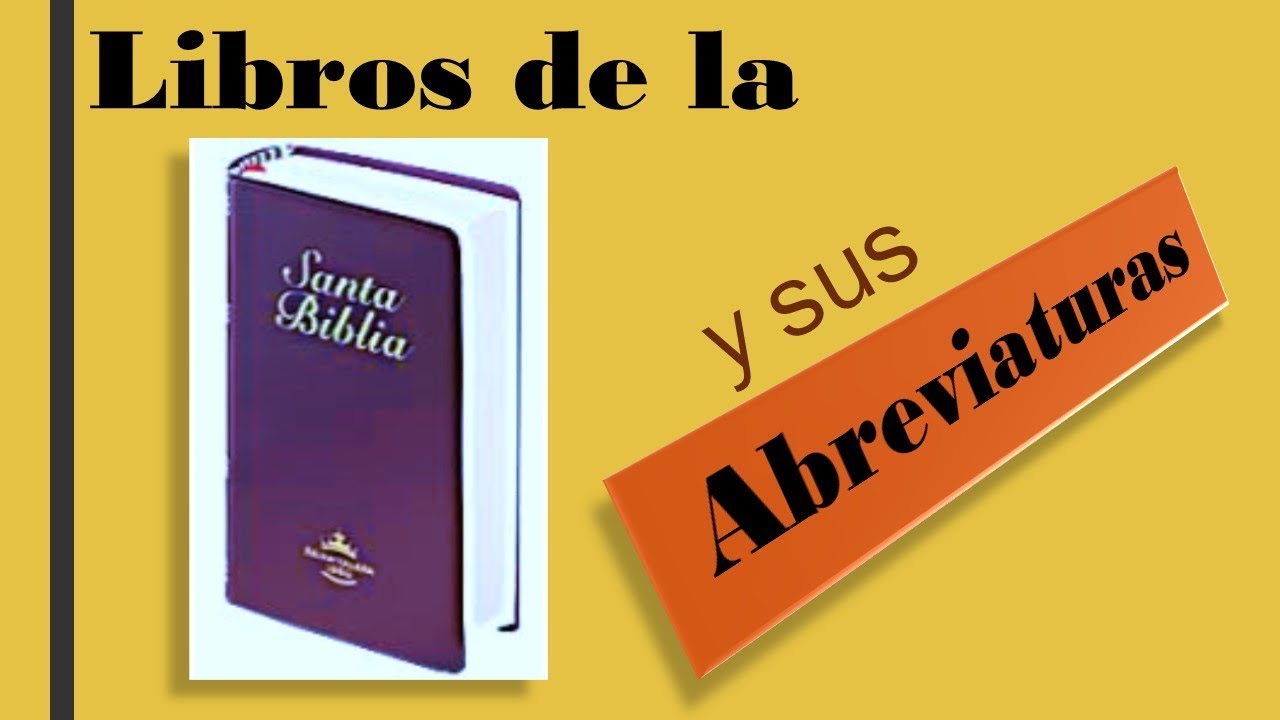 abreviaturas de los libros de la biblia