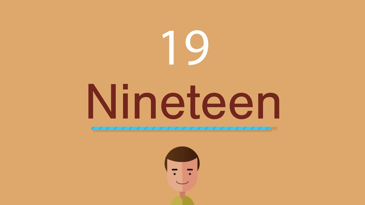 como se dice 19 en inglés