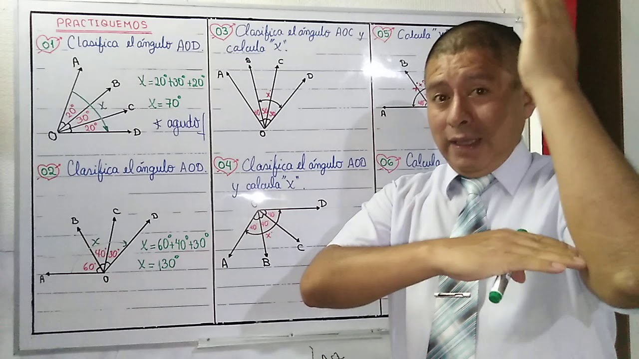 ejercicios de ángulos 5 primaria resueltos