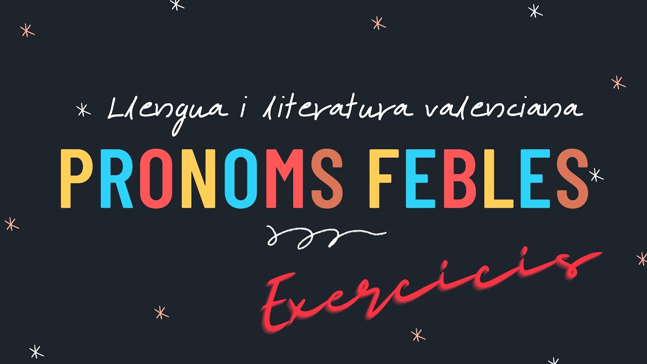 exercicis de pronoms febles amb solucions