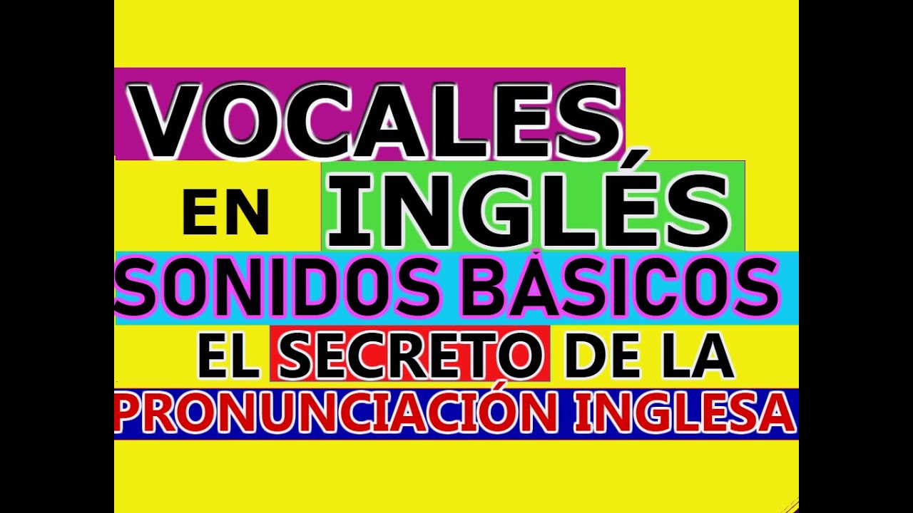 las vocales en inglés y su pronunciación