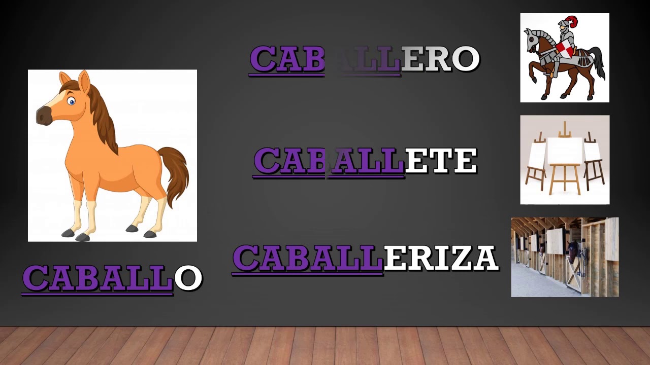 palabras de la familia de caballo