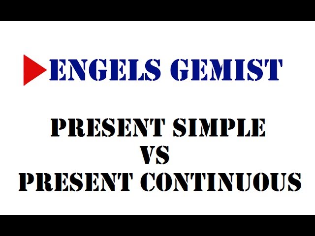 present simple and present continuous esquema