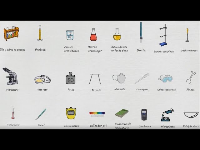 instrumentos de laboratorio y sus nombres
