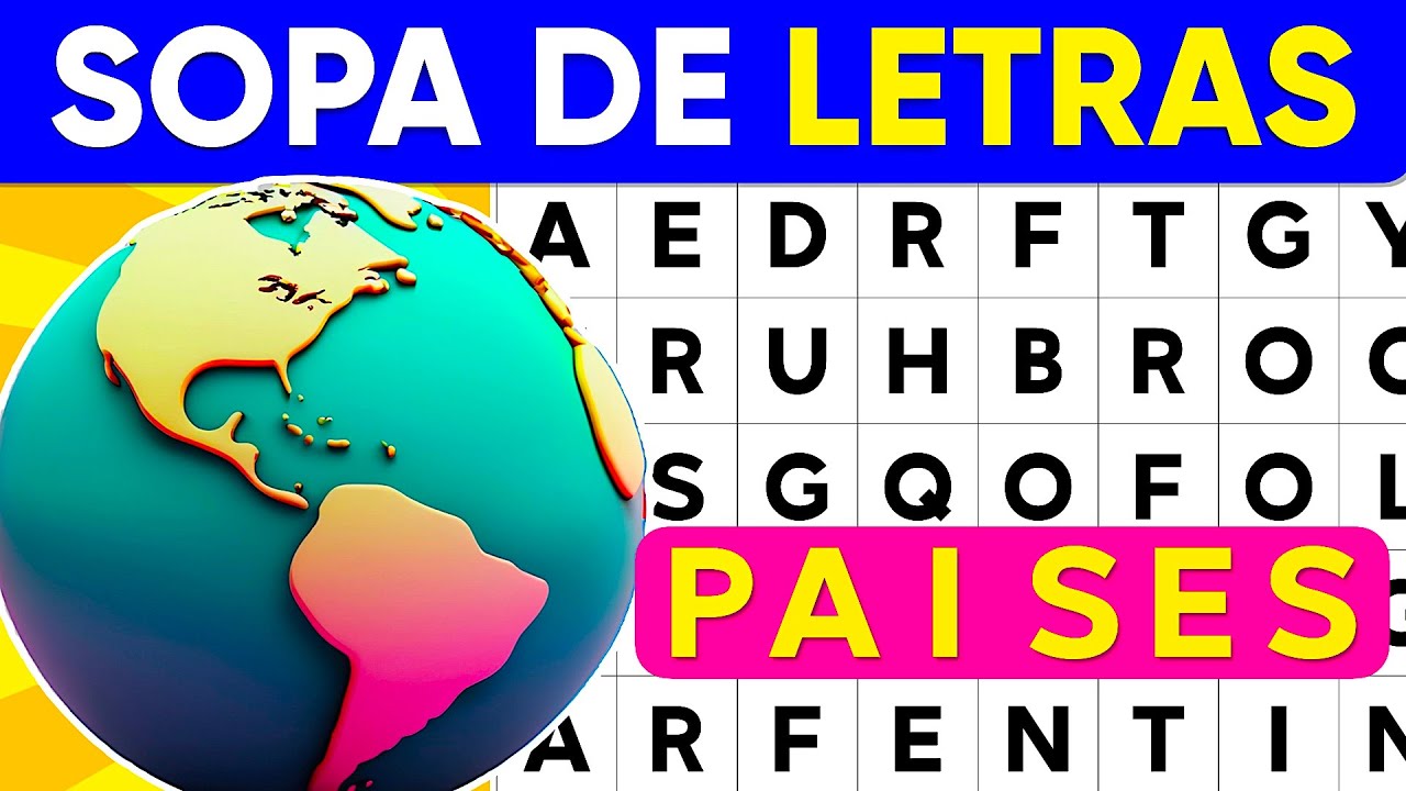 sopa de letras de paises para imprimir